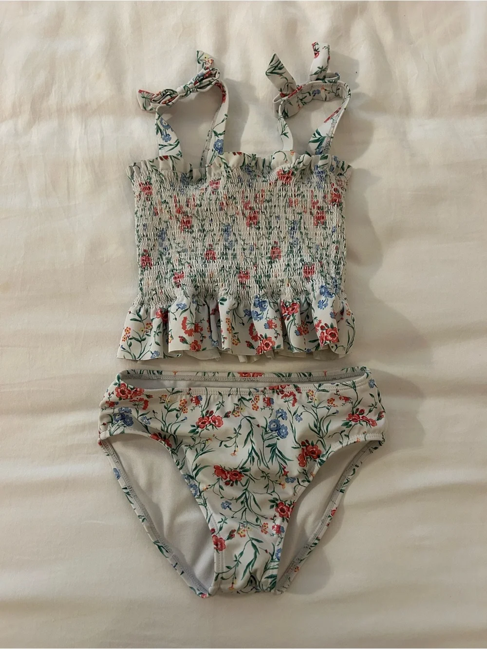 Janie and Jack White Floral Ruffle Two-Piece